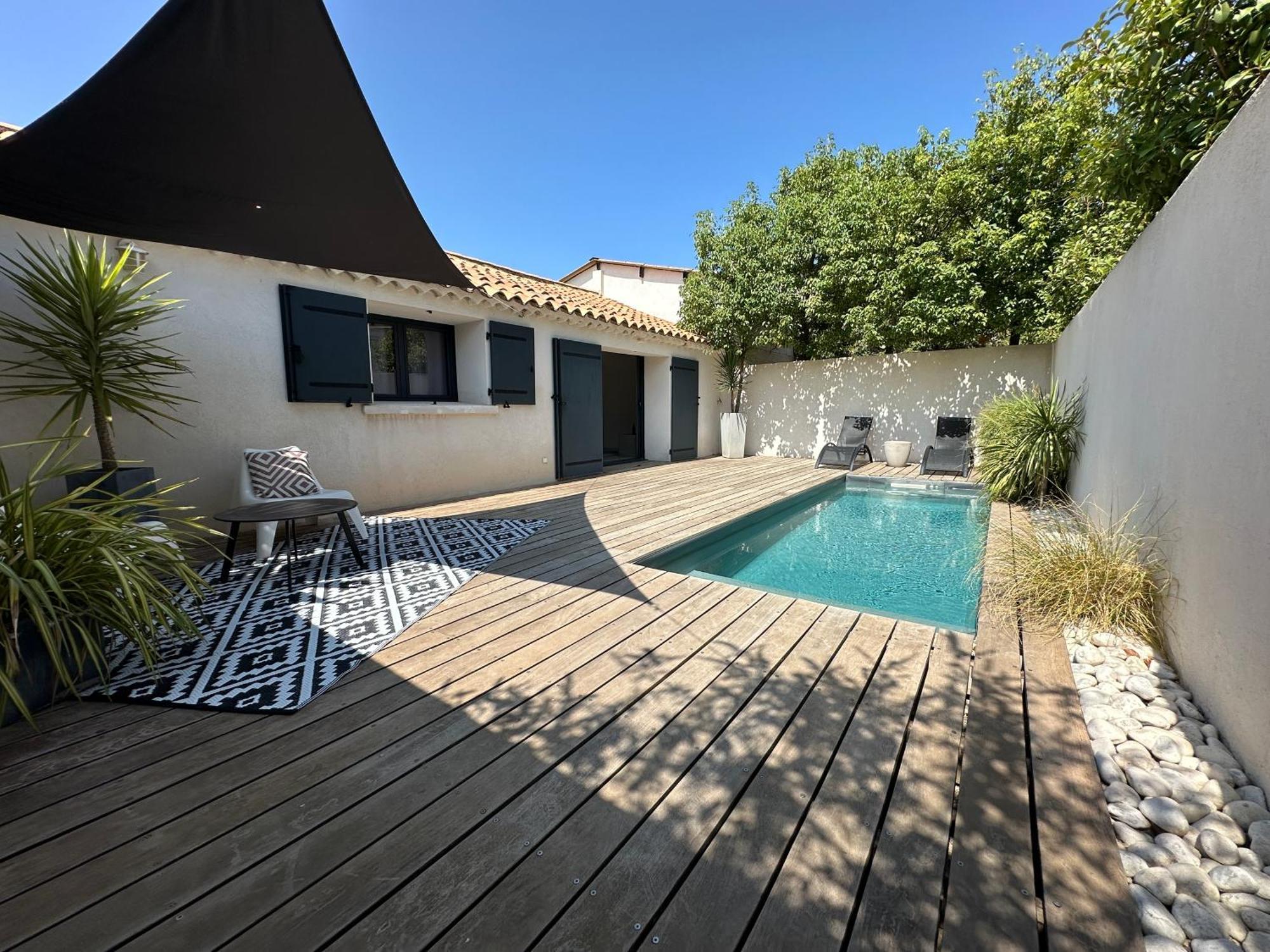 Maison Contemporaine Avec Piscine Privee Chauffee, Entre Plages Et Provence, Borne 11 Kw Istres Ngoại thất bức ảnh